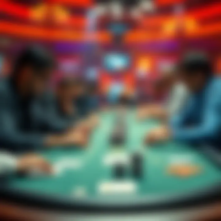Exciting Poker Tournament Final Players at the final poker table showcasing their skills and strategies