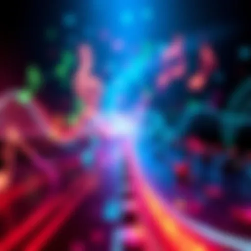 Colorful cover featuring music notes and sound waves reflecting diverse musical styles in a dynamic mashup