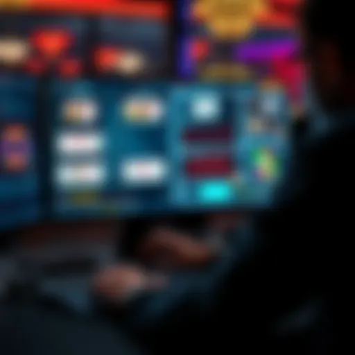 A player analyzing poker hands on a computer screen, showing unusual patterns in gameplay.