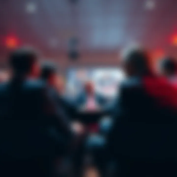 People engaging in a political discussion about Donald Trump's presidency and its implications for the future.