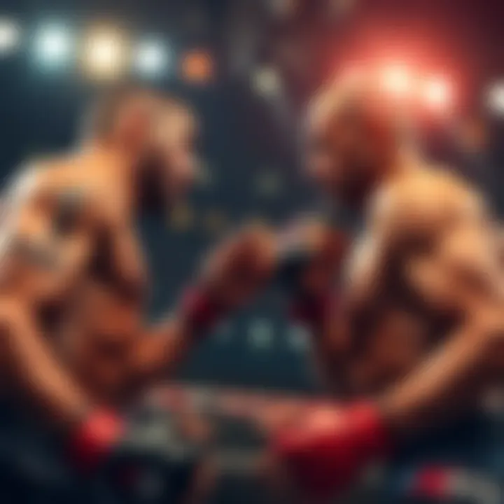Popov and Romanov engaged in a competitive fight during PFL event