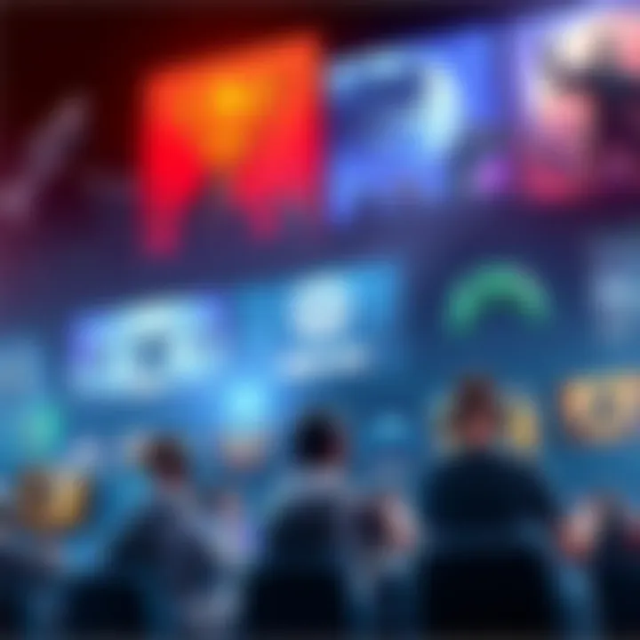 Various popular video games displayed with players enjoying them