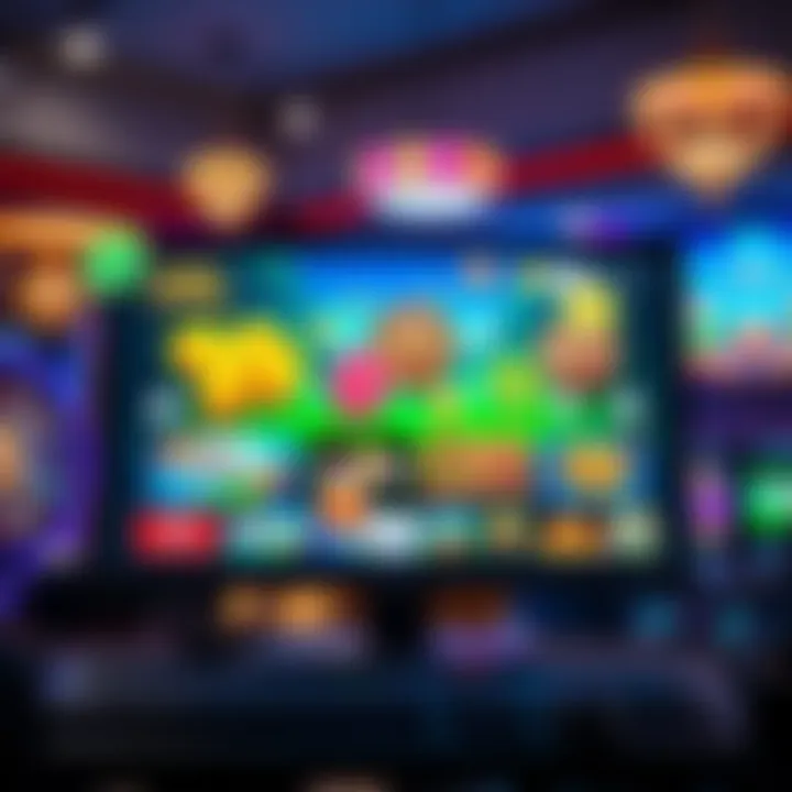 A variety of online casino games displayed on a computer screen showing popular choices among Canadian players.