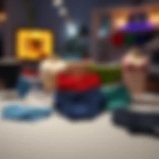 Various stylish unders models displayed on a table.