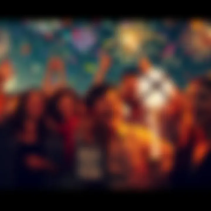 A group of people celebrating the New Year with joy, confetti, and smiles, embodying hope and positivity