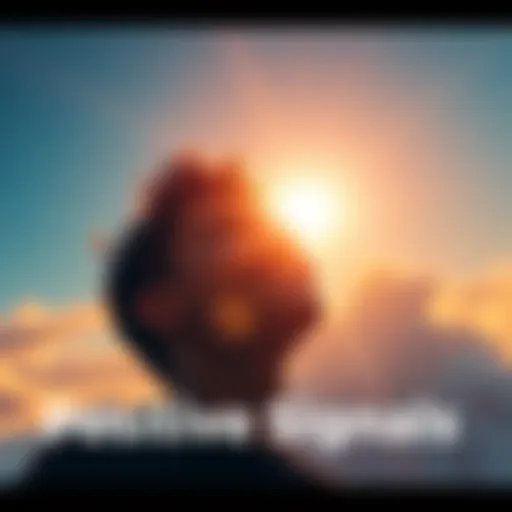 A person smiling while looking at a bright sunrise, symbolizing hope and new opportunities.