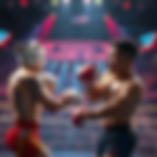 A thrilling scene from the Power Slap event showcasing fighters in action during a match.