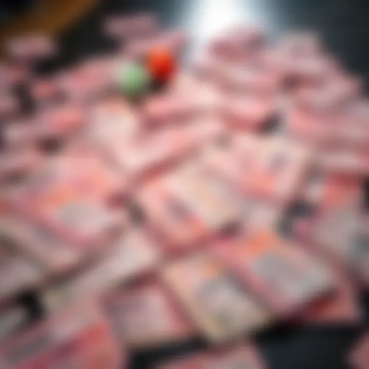Powerball Lottery Tickets A collection of Powerball lottery tickets scattered on a table, symbolizing the ongoing lottery draws without winners.