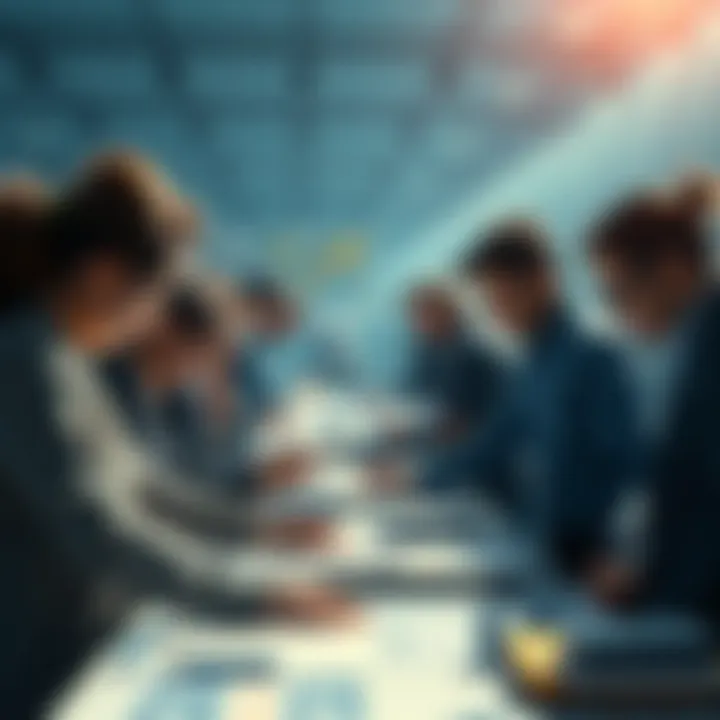 People working together to finalize plans and arrangements for future events.