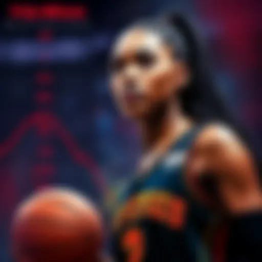 Graphic showing Aja Wilson with basketball stats, highlighting discrepancies in PrizePicks numbers.