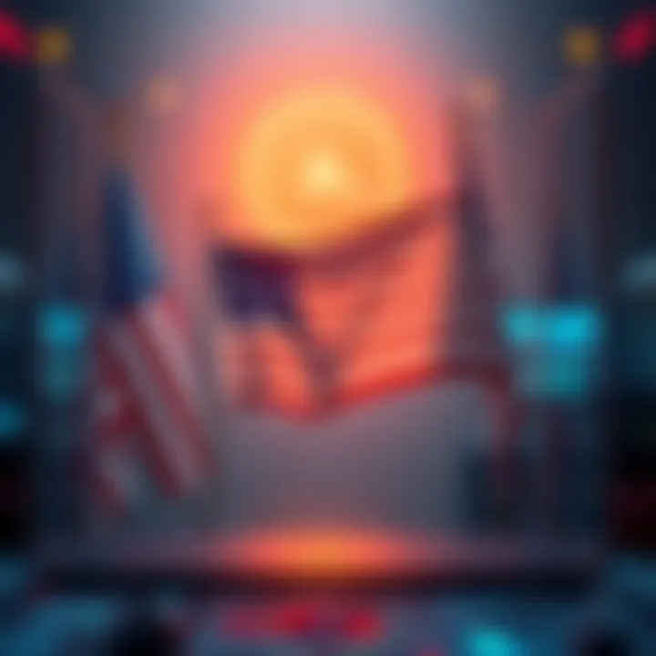 Graphic showing a Progress Deal announcement with flags of the United States and a digital interface.