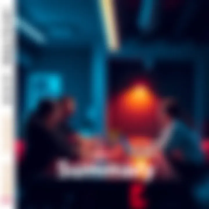 Team members discussing project updates and achievements on Day 20 at a conference table.