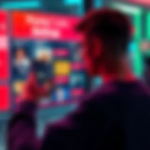 A person looking at a smartphone displaying promo codes on a user board