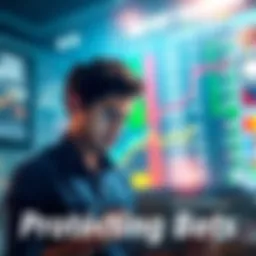 A person analyzing betting strategies and calculating risks on a digital tablet with a worried expression