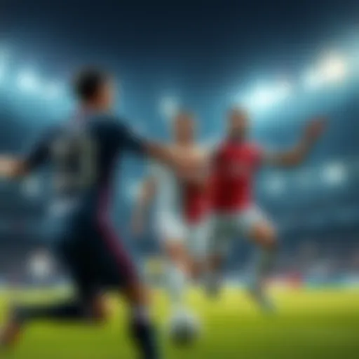 PSG players celebrating a goal against Marseille during a soccer match