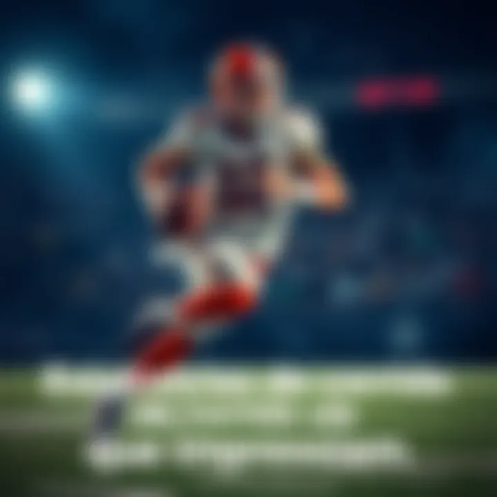 A quarterback sprinting with the football, showcasing running techniques on the field