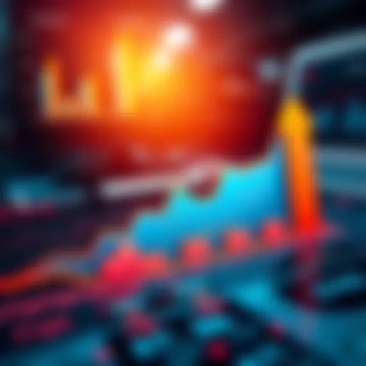 A graph showing projected growth trends for various sectors in the third quarter