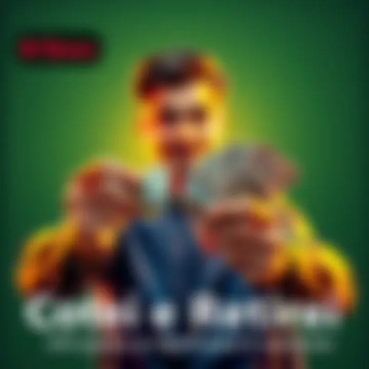 A person holding cash with a confident expression, symbolizing financial success and quick decision-making.
