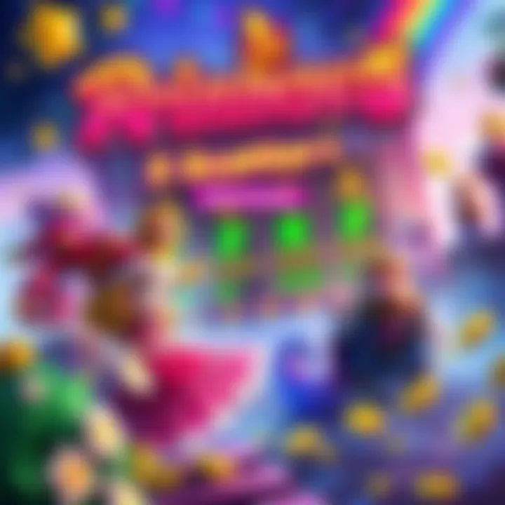 Colorful scene from Rainbow Princess 5 Scatter showing characters and gameplay elements