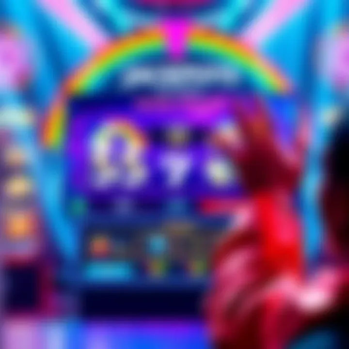 Player celebrating 50 free spins in Rainbow Jackpots with a scoreboard showing low winnings