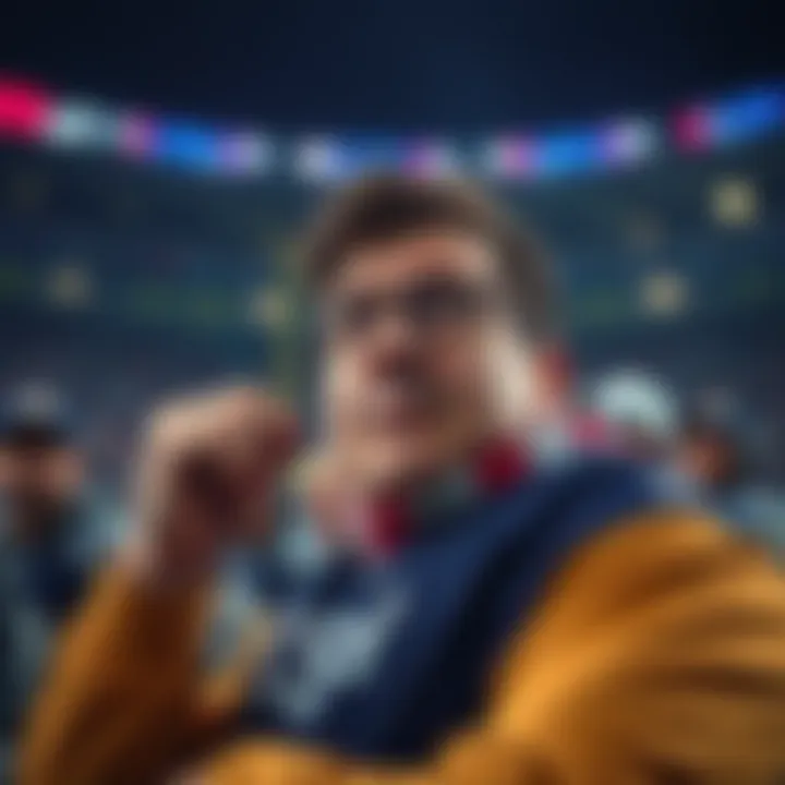 A football fan looks frustrated after the Ravens lose a game, reflecting on the impact on his betting parlay.