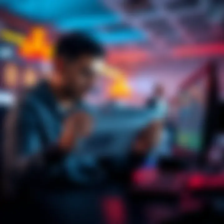 Recent Bet Share A person analyzing a betting slip while looking at their computer, considering the potential success of their recent bet.