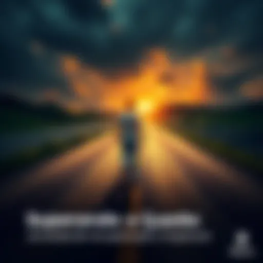 A person walking along a road symbolizing recovery and hope after a setback, looking determined and focused.