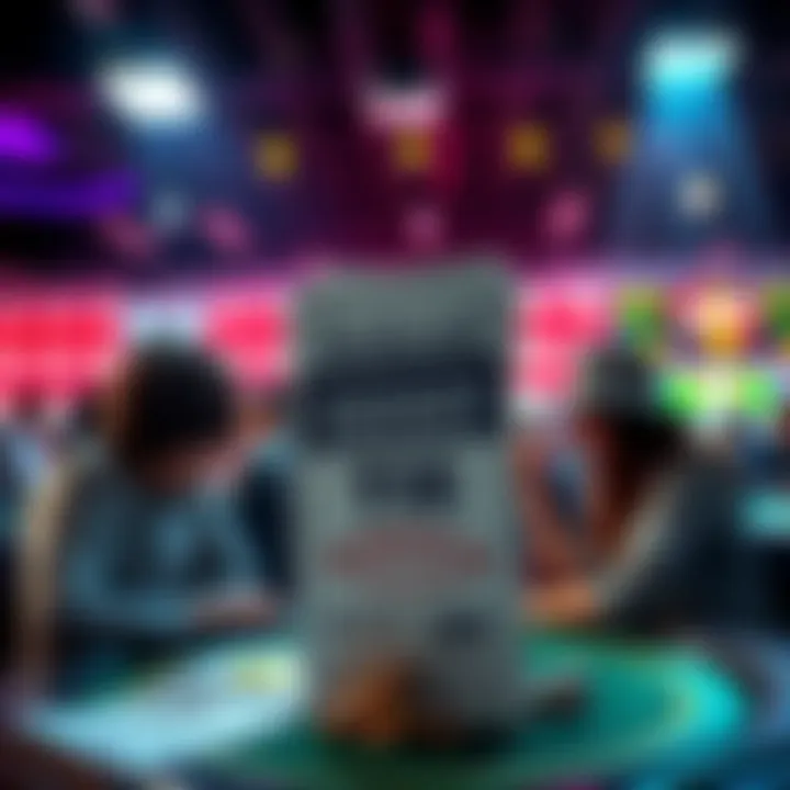 Reduced Payout Concept A visual representation of betting slips with a focus on one marked as reduced payout after a tie, with concerned people discussing around it.