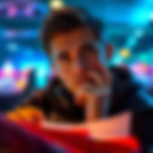 A thoughtful person considering their investment in a game with a $15 credit.