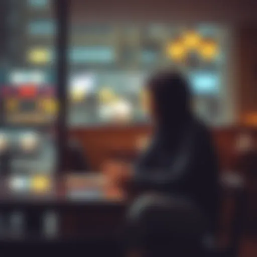 A person sitting alone in a cafe, pondering with a notebook and pen in hand, reflecting on the thoughts they chose not to share online.