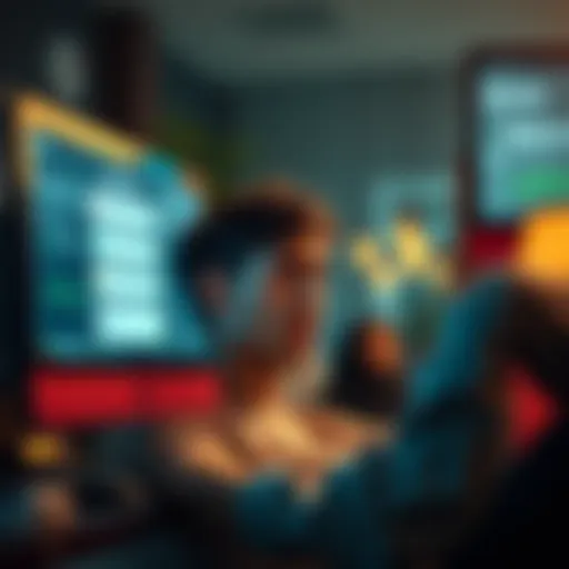 A frustrated person looking at their computer screen displaying refund issues