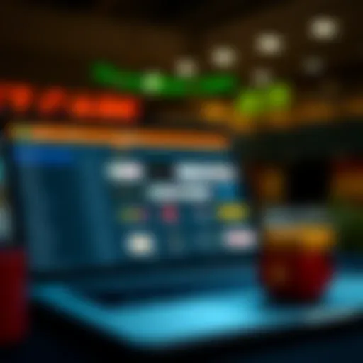 A list of trustworthy online betting sites displayed on a laptop screen, showing various logos and features of each site, representing a secure betting experience.