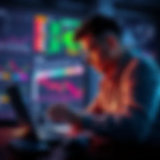 A person studying sports statistics and news on a laptop, preparing for betting.