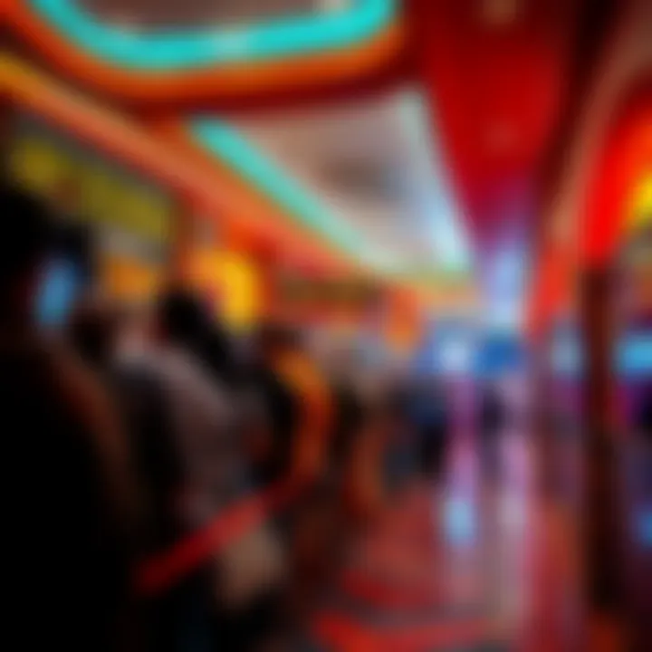 People waiting in long lines to exchange chips at Resorts World in Queens, highlighting the challenges faced by the casino