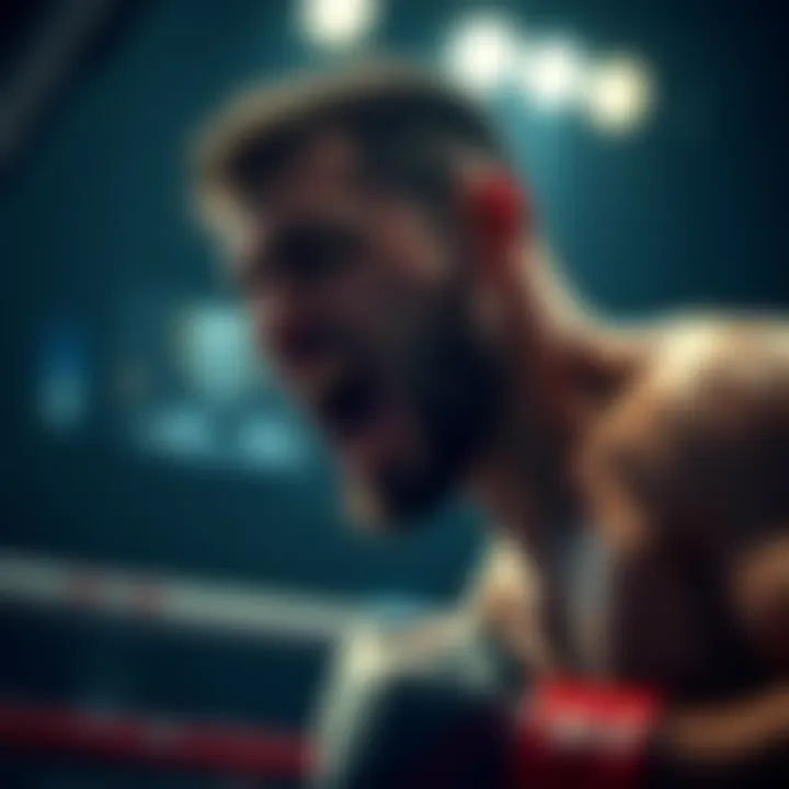 Ricky Turcios competing in a MMA bout, showing focus and determination in the ring