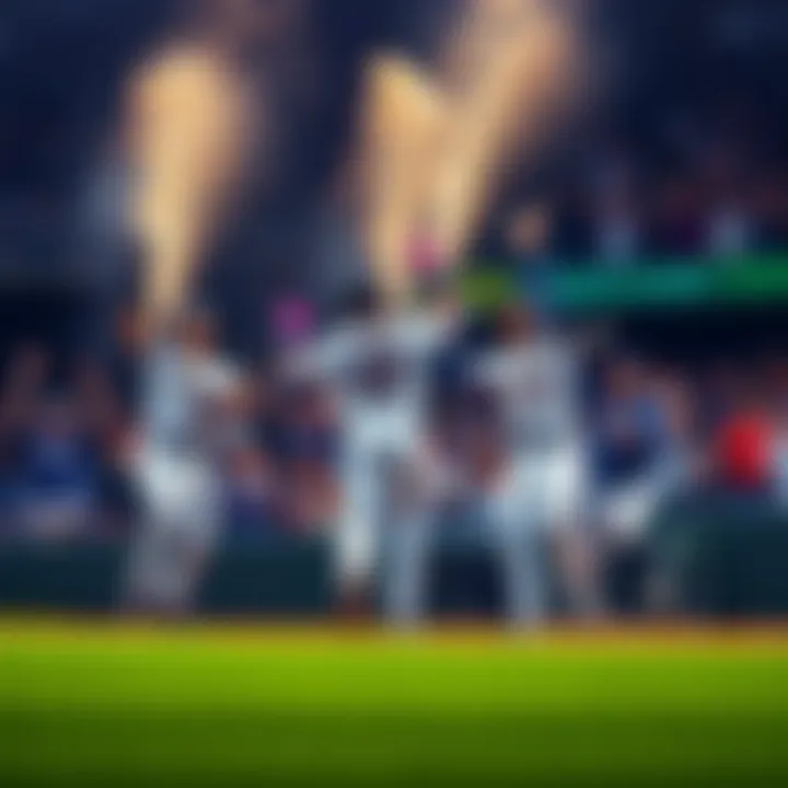 Rockies players celebrating their unexpected victory with fans cheering in the stands