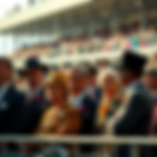 A crowd at Royal Ascot looking surprised and discussing the new £25 annual membership fee starting in 2027.