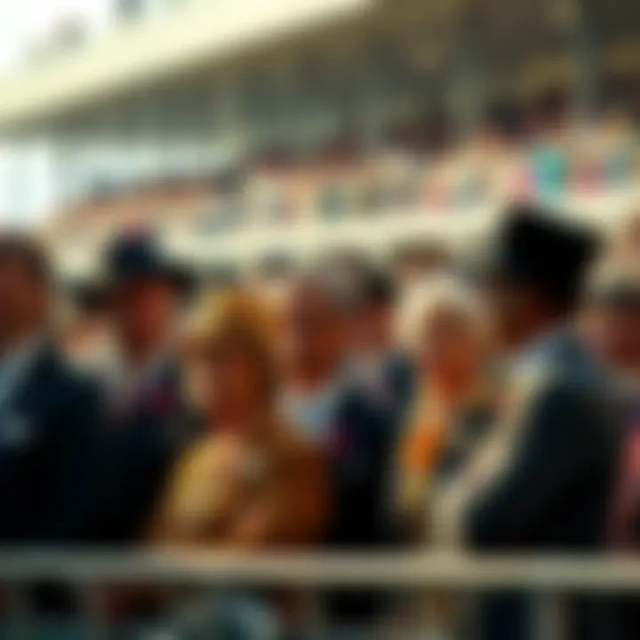 A crowd at Royal Ascot looking surprised and discussing the new £25 annual membership fee starting in 2027.