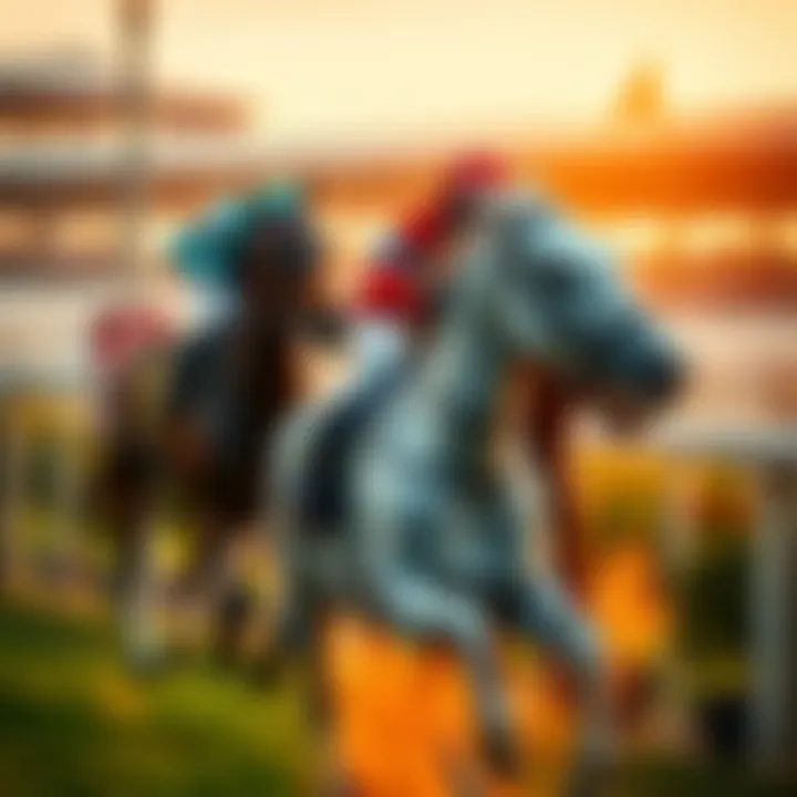 A thrilling horse race at Royal Ascot featuring beautiful thoroughbreds like Revival Power and Spinning Wheel