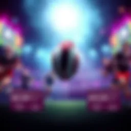 Graphic showing Rugby NRL and AFL betting choices with statistics and promotional banners