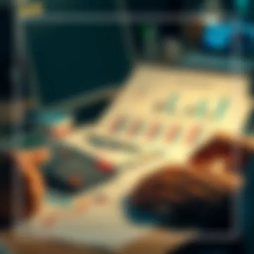 Safe Deposit Strategies A person reviewing financial strategies with a calculator and charts on a desk