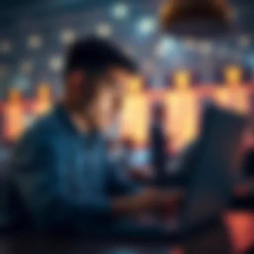 Safe Betting Strategy A person looking at betting odds on a laptop, focused on making a safe wager