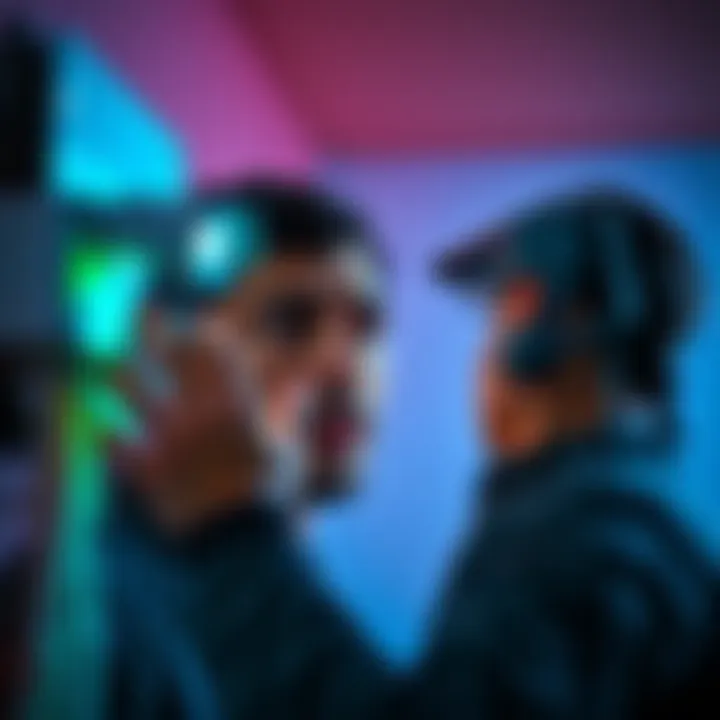 A person looking concerned while inspecting a home security system
