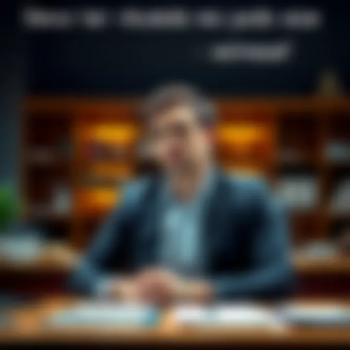 A person sitting at a desk with a thoughtful expression, considering their salary and job stress