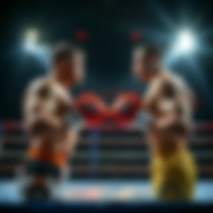 Cory Sandhagen and Deiveson Figueiredo face off in the ring, showcasing their fighting stances in an intense pre-fight moment.