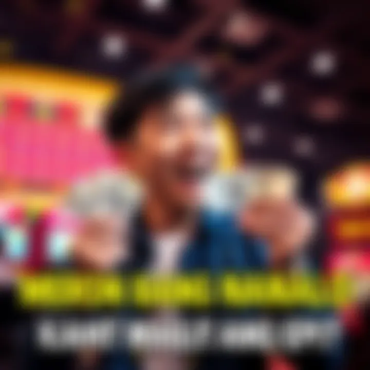 A person holding cash and looking excited after winning a small bet in a scatter game