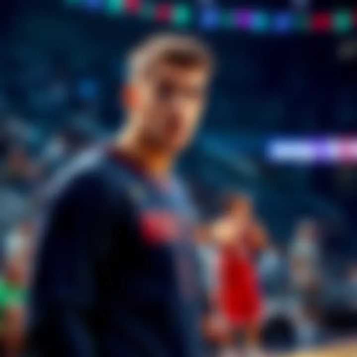 Scottie Barnes shows frustration on the court after a game, with fans reacting in the background.