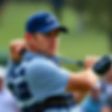 Scottie preparing for a golf shot during The Open, looking focused and determined