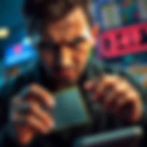 A person scratching a lottery ticket with a disappointed expression after multiple losses