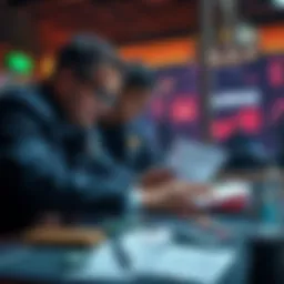 Investigators examining documents and money transfers related to high-stakes poker activities